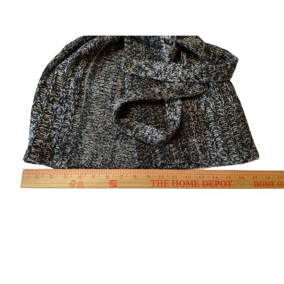 LouLou Womens Long Black Knitted Sleeveless Cardigan Sweater Vest Size Med NEW - Picture 7 of 9